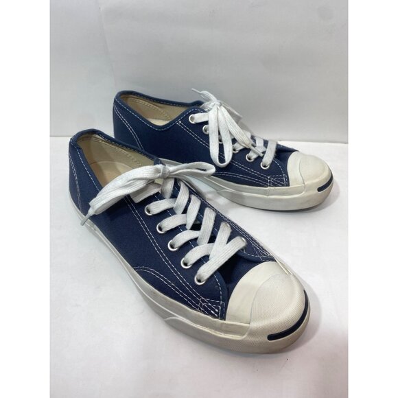 Converse Jack Purcell Canvas Ox Navy White Lace Up Sneaker Women's Size 8 5Q811 - Picture 1 of 13